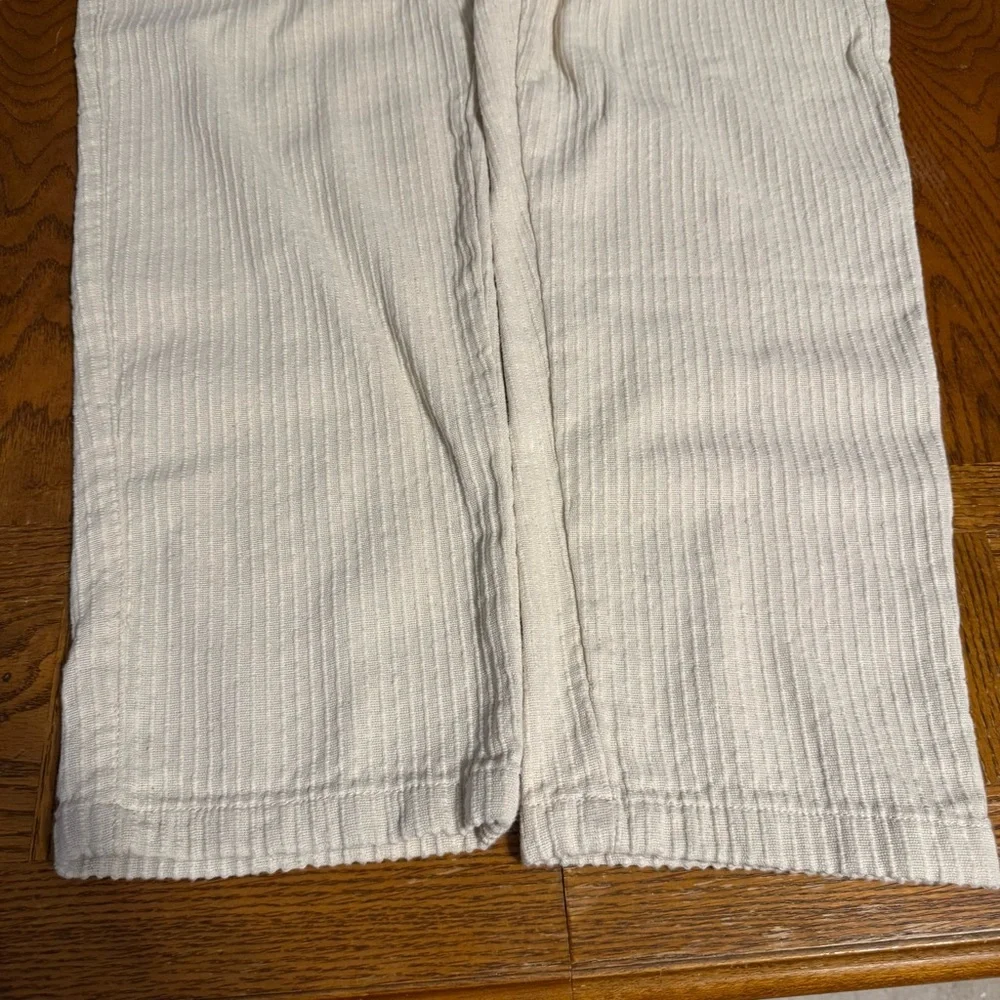 Zara Man Textured Cotton Relaxed Fit Drawstring Pants in Cream Sz L NWT Resort